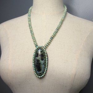 Artisan Cabochon necklace and pendant set